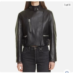 NOTFORSALE ACNE Studios Asymmetrical Leather Jacket